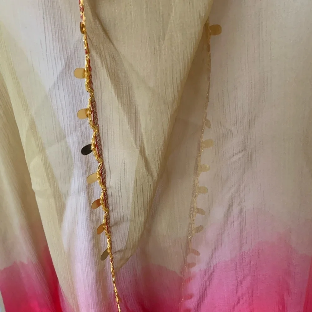 Elegant Red and Gold Women's Scarf